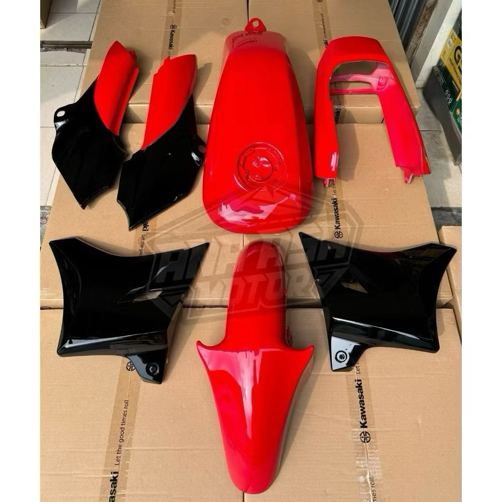 Paket Full set Cover Body Kawasaki Ninja R Ninja SS Tangki Ninja SS Ninja R Merah Terlaris
