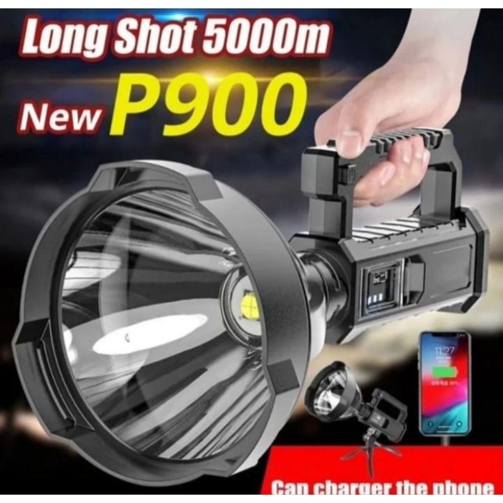 (original)Senter Sorot x2000 w591 Superterang 2000m USB Charger 90000lumens