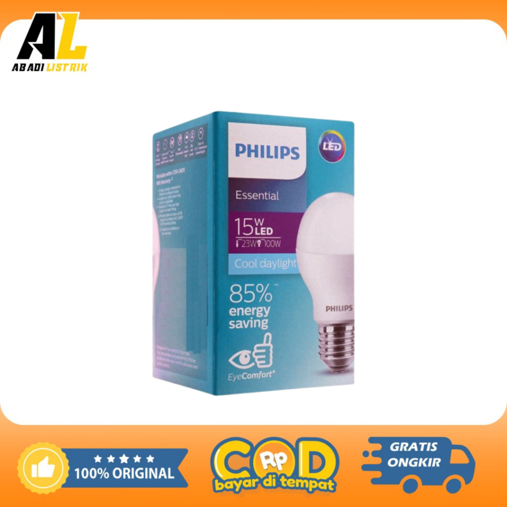 Lampu LED Philips Essential 15 Watt/Bohlam Lampu LED Philips Essential 15 Watt Cahaya Putih
