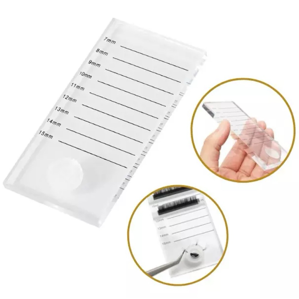 Palet eyelash extension premium berbahan akrilik kristal transparan Palet Lem & Bulu Mata untuk Eyel