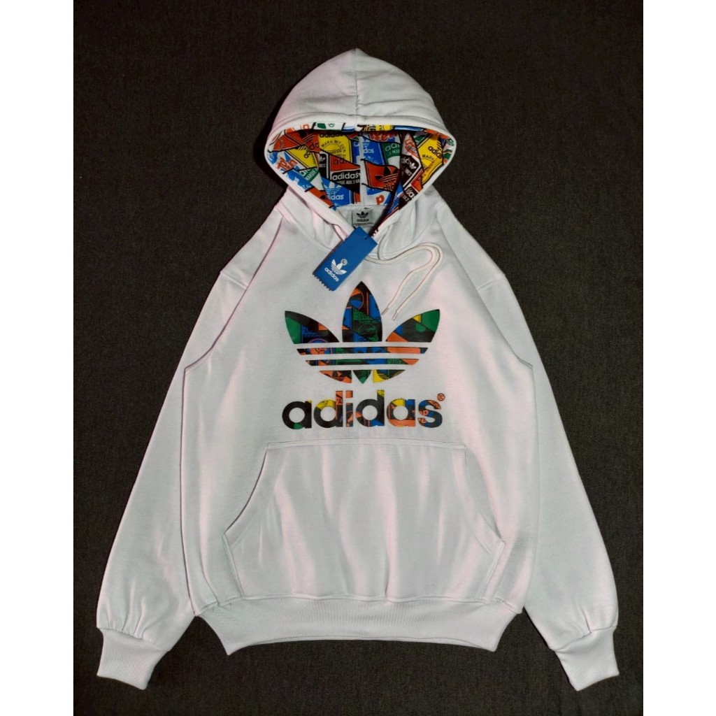 ADIDAS- Jaket Hoodie Adidas Clasic Pelangi Hoodie Fullover Pria Wanita