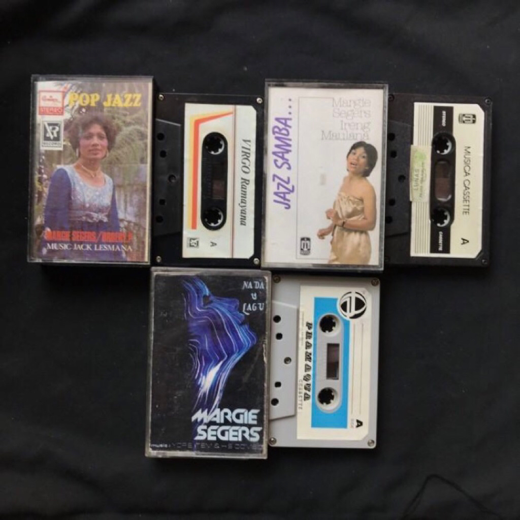 Kaset margie segers pop jazz, jazz samba, nada & lagu (sepaket)