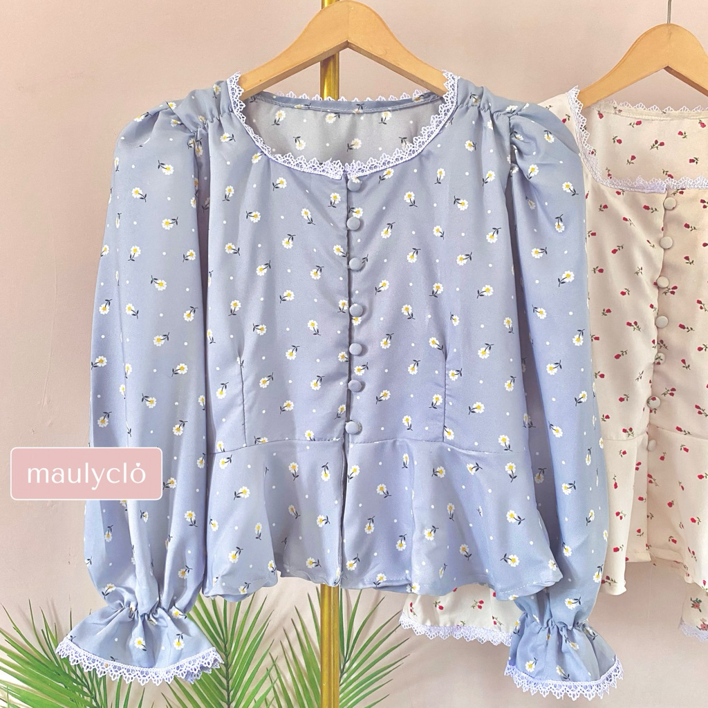 PAKET HEMAT MAURA BLOUSE / BLOUSE BUNGA / BLOUSE CROP