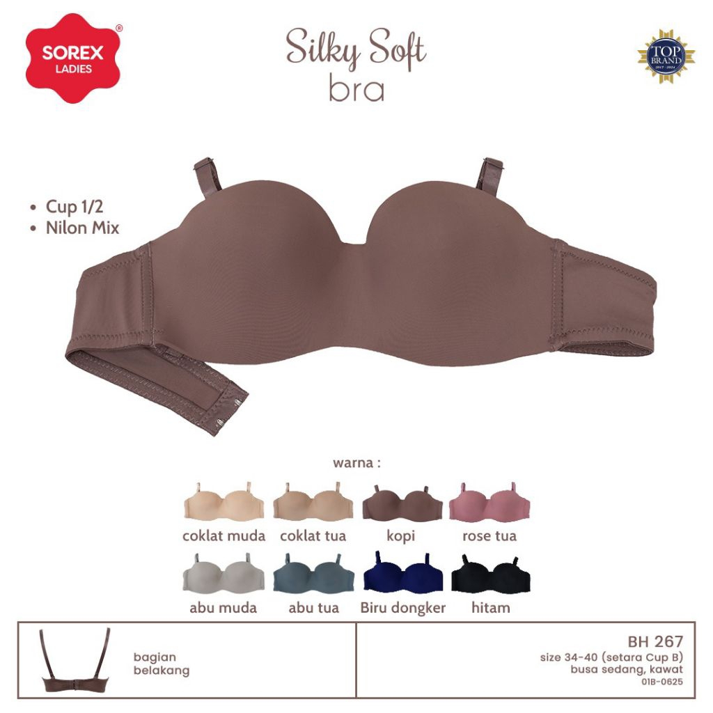 Sorex Bra Seamless Kawat 267 Cup B Kait 2 Bh Push Up