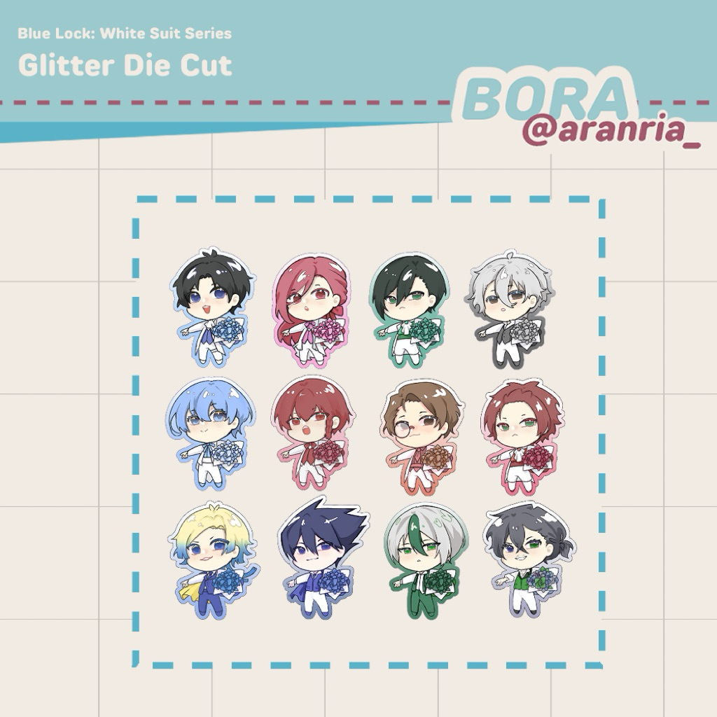 

Bluelock Fanmerch: Glitter Diecut Sticker