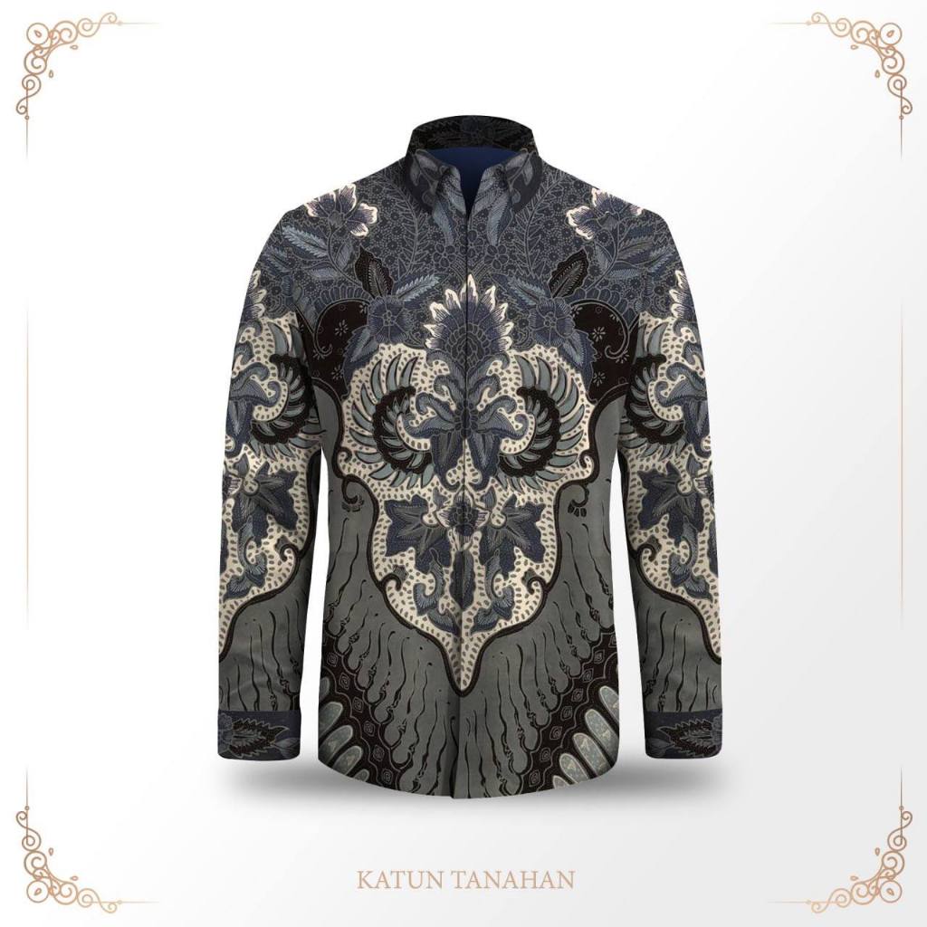 Kemeja pria lengan panjang batik tulis asli exclusive pola baju batik pria slimfit bahan katun premi