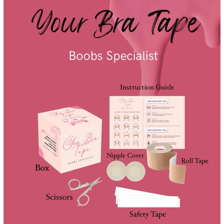 KODE E87Y Your Bra Tape Full Set CpmpleteBoobs TapeSolatip BHIsolasi Bra