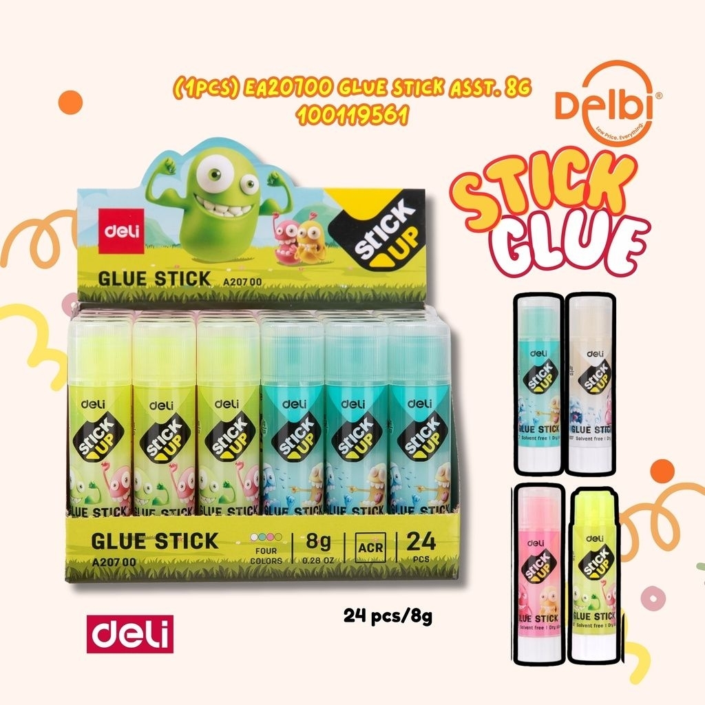 

(1PCS) EA20700 Glue Stick Asst. 8g DELI LEM KERTAS BX576 BX24