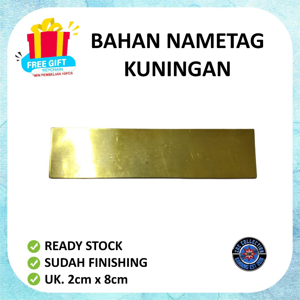

Joe.Collections - Bahan Nametag Kuningan 2cm x 8cm