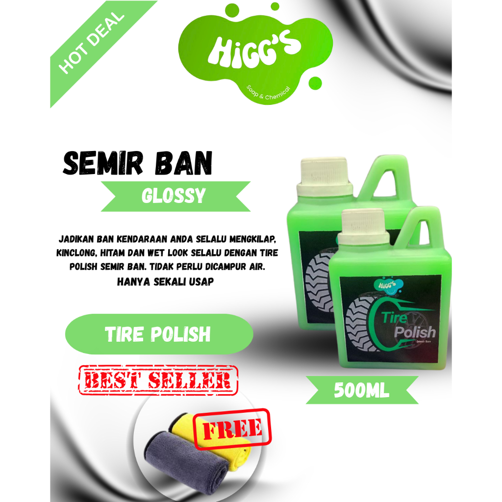 Higgs Semir Ban 500ML Isi Ulang | semir Ban Premium Hitam