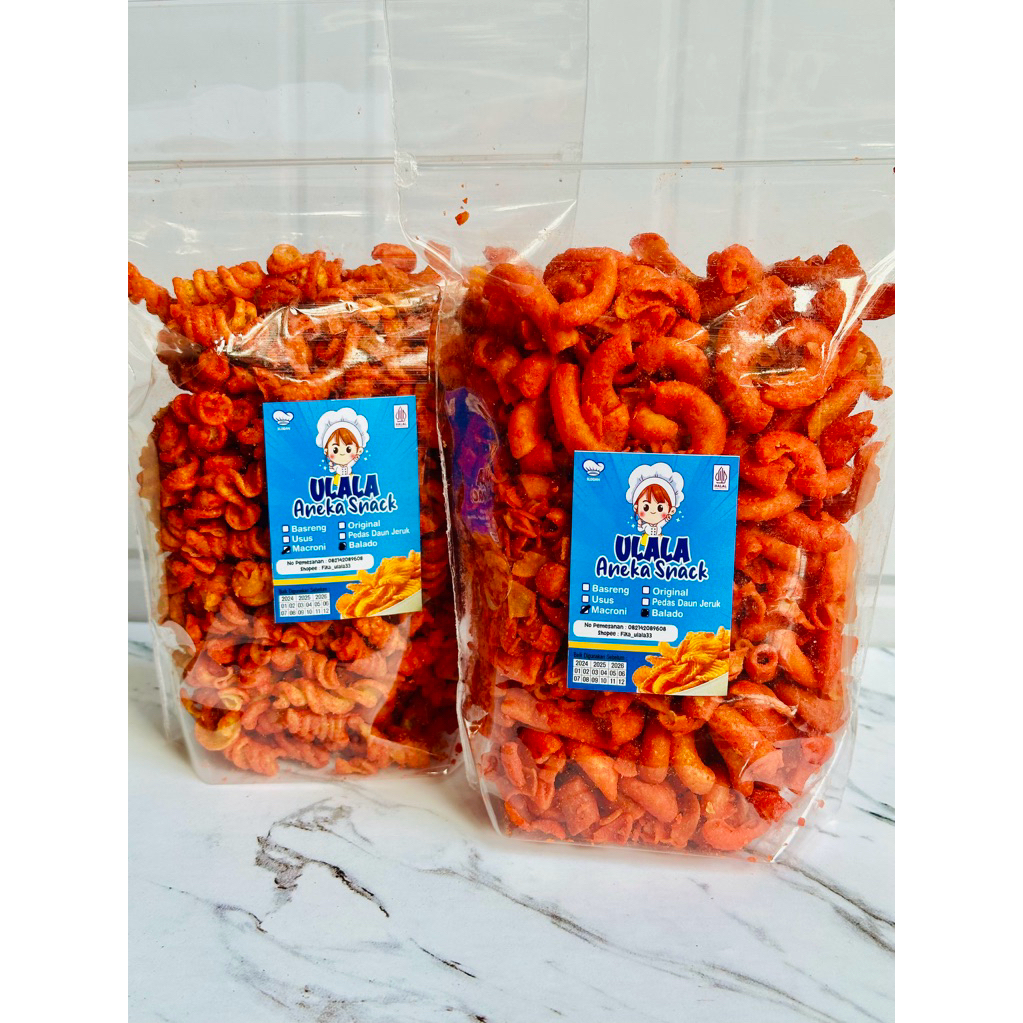 

makroni pipa balado | makroni spiral balado |aneka camilan
