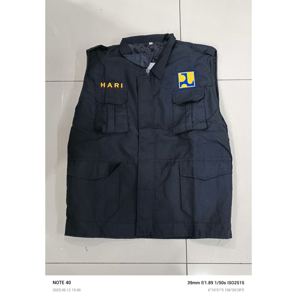 rompi kerah pupr rompi bordir custome rompi ristok bordir suka suka