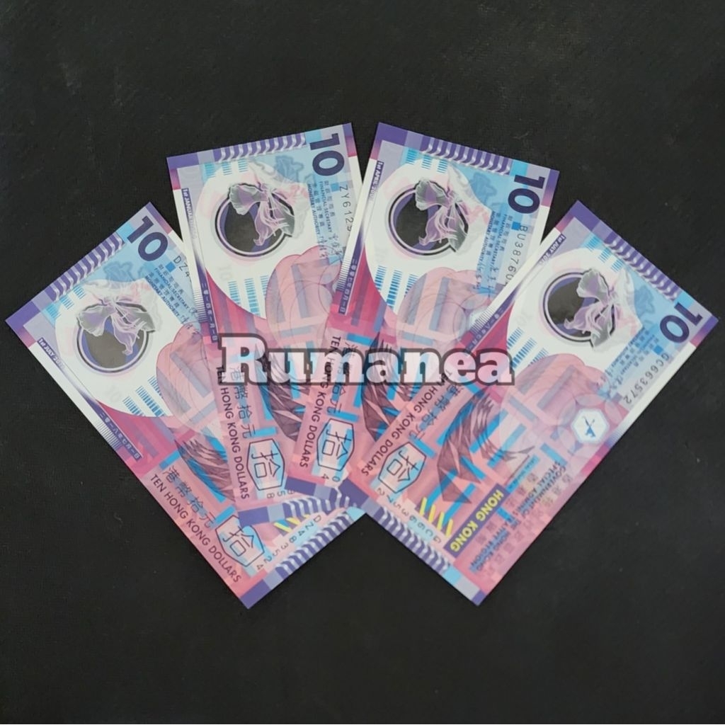 Dolar Hongkong Uang Asing Pecahan 10 Dolar Polymer