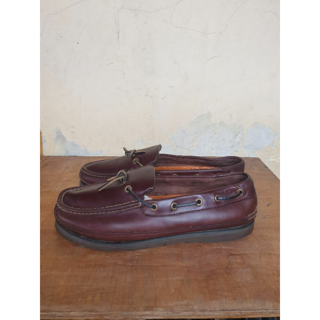 Sepatu Loafers Casual Vintage Leather Shoes Low Boots Vibram