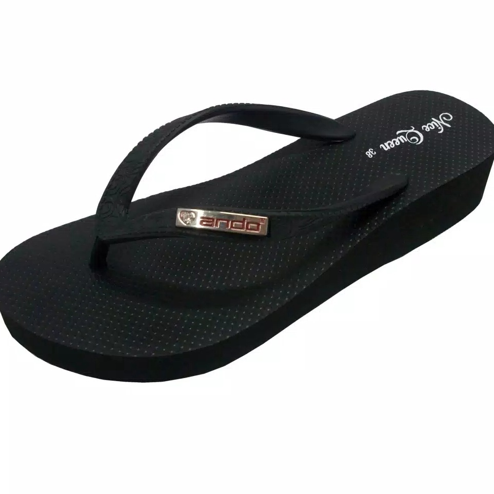 KODE V74L Ando Nice Queen  Putih Limited Sandal Wedges Wanita Dewasa Sandal Japit Ando Original