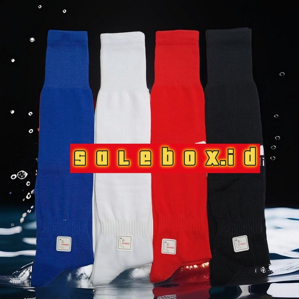 Kaos Kaki Sepakbola /Kaos Kaki Futsal  Hitam, Merah, Bir, Putih Panjang Diatas Lutut
