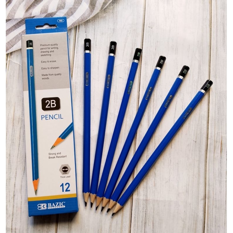 

Pensil 2B Bazic Original - Sudah Diraut / Siap Pakai - Pensil Komputer Ujian 1 Lusin / 12 pcs
