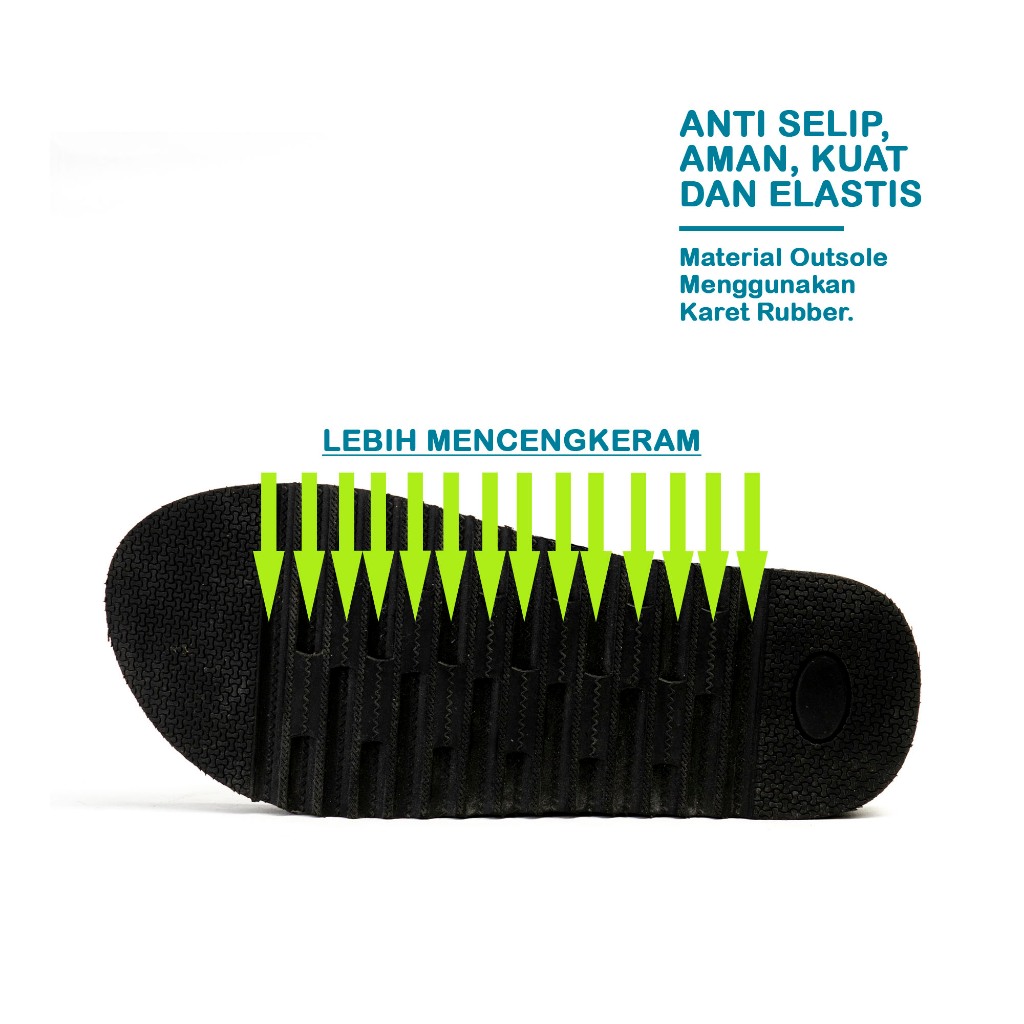 DISKON Gatio - RQ90 - Sandal Outdoor Pria Wanita Sendal Hiking Tracking Sol Karet Size 36-43