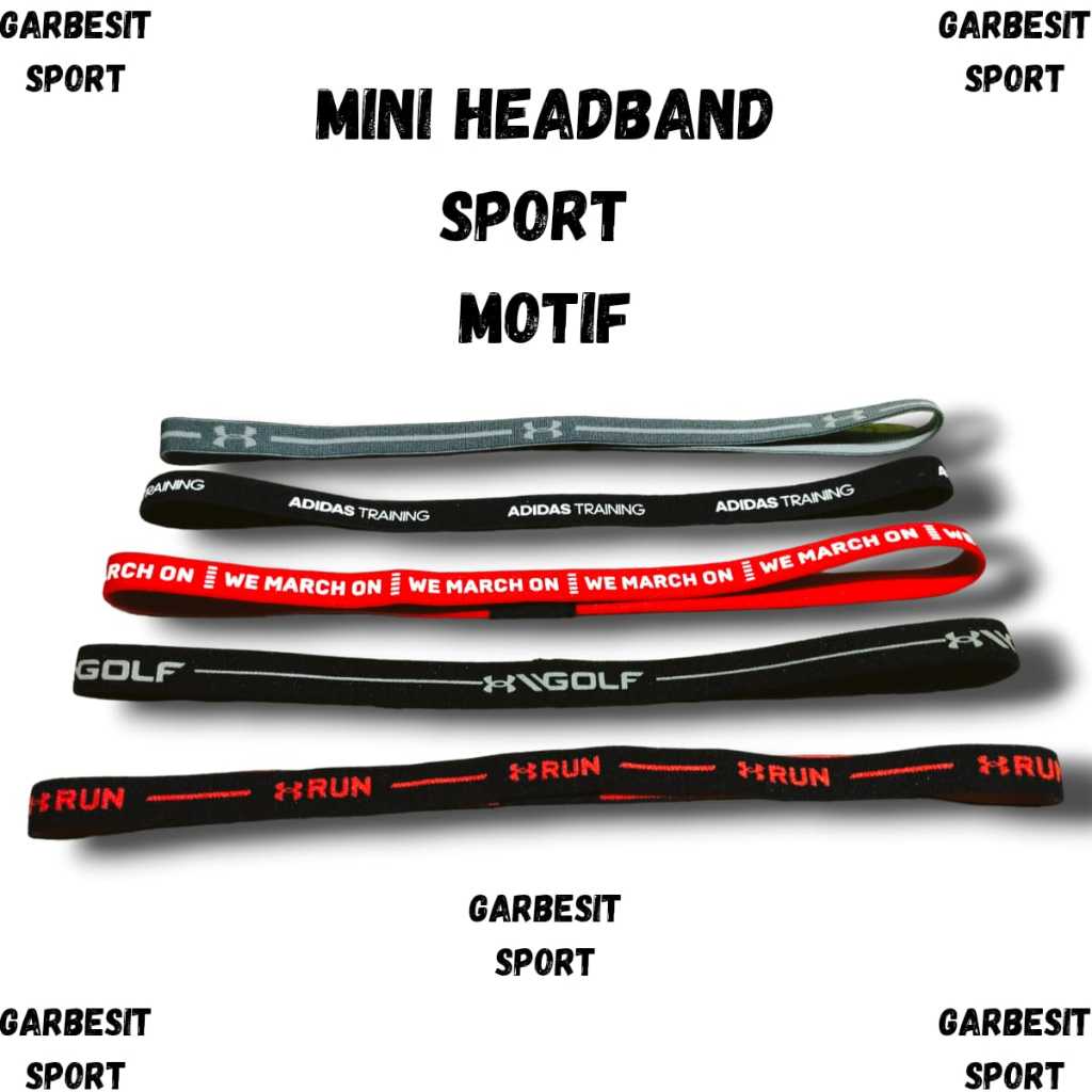 mini Hairband Sport Headband Olahraga Ikat Kepala Karet elastis