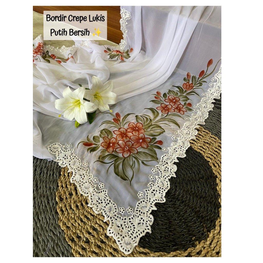 KAIN KEBAYA LUKIS 3D//KAIN KEBAYA LUKIS SIFON CREPE