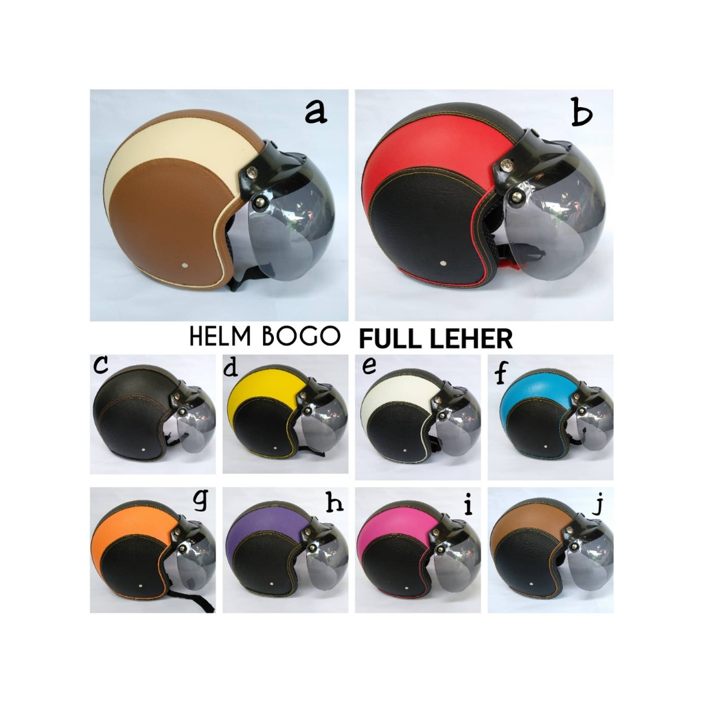 HELM BOGO KULIT MOTIF PREMIUM SNI, HELM BOGO WANITA HIJAB UKURAN ALL SIZE HELM BOGO DEWASA ( COD ]