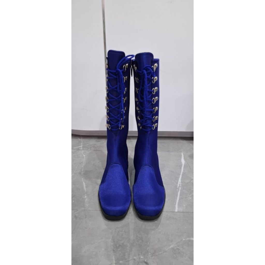 Sepatu Mayoret Biru Electric/Sepatu Mayoret Polos/Sepatu Mayoret Tali Depan