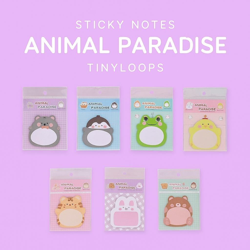 

TinyLoops - Sticky Notes Karakter Hewan Lucu