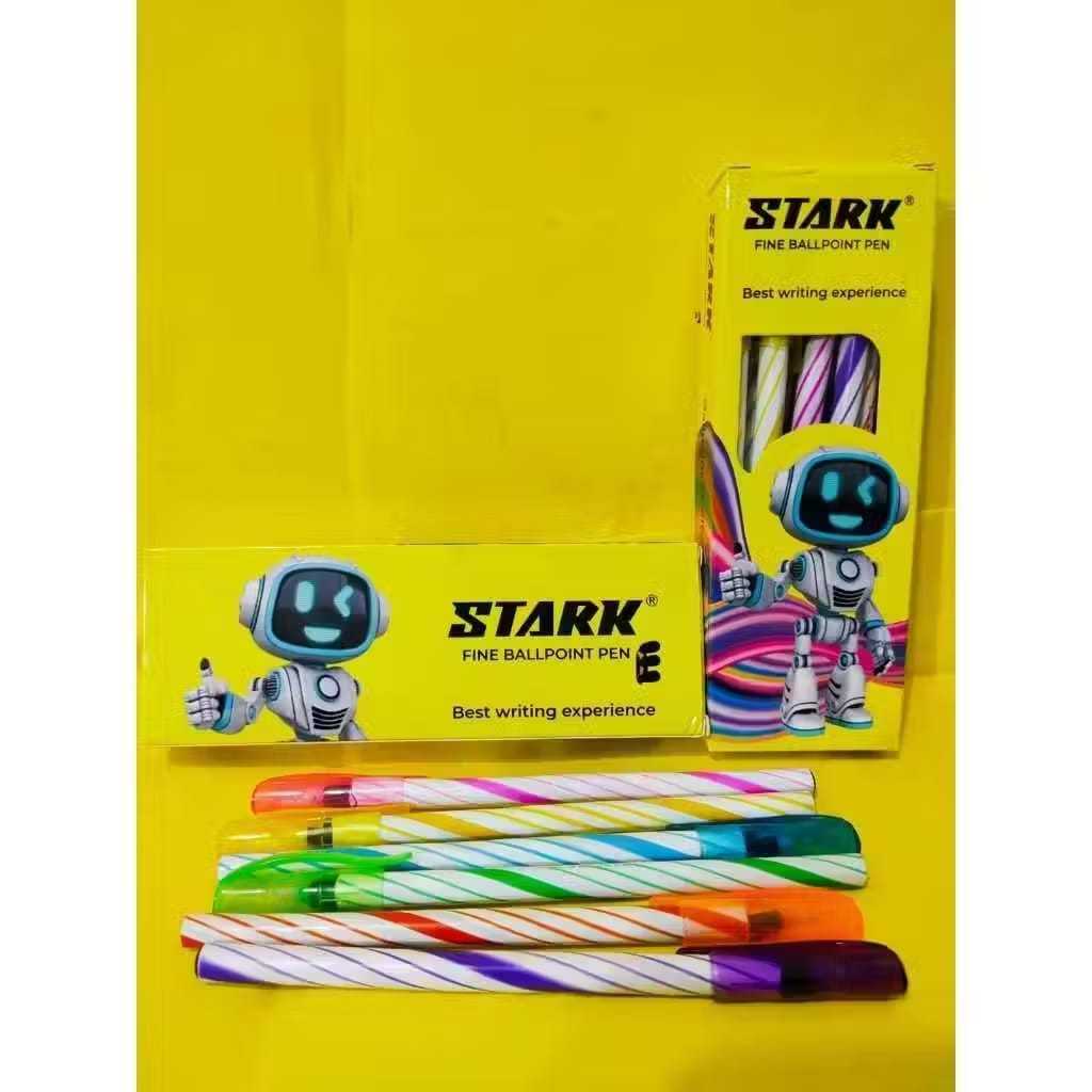 

(12pc) PULPEN ULIR / PEN LILIN STARK 1 PAK / BOLPOIN HITAM MURAH