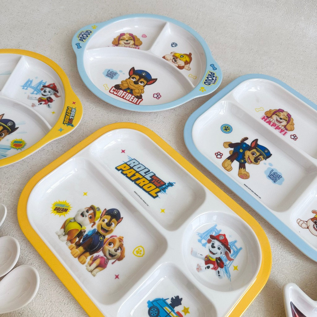 Exclusive Elco Premium Melamine Paw Patrol Kids Plate Spoon Tableware Set / Piring Sendok Anak Bahan
