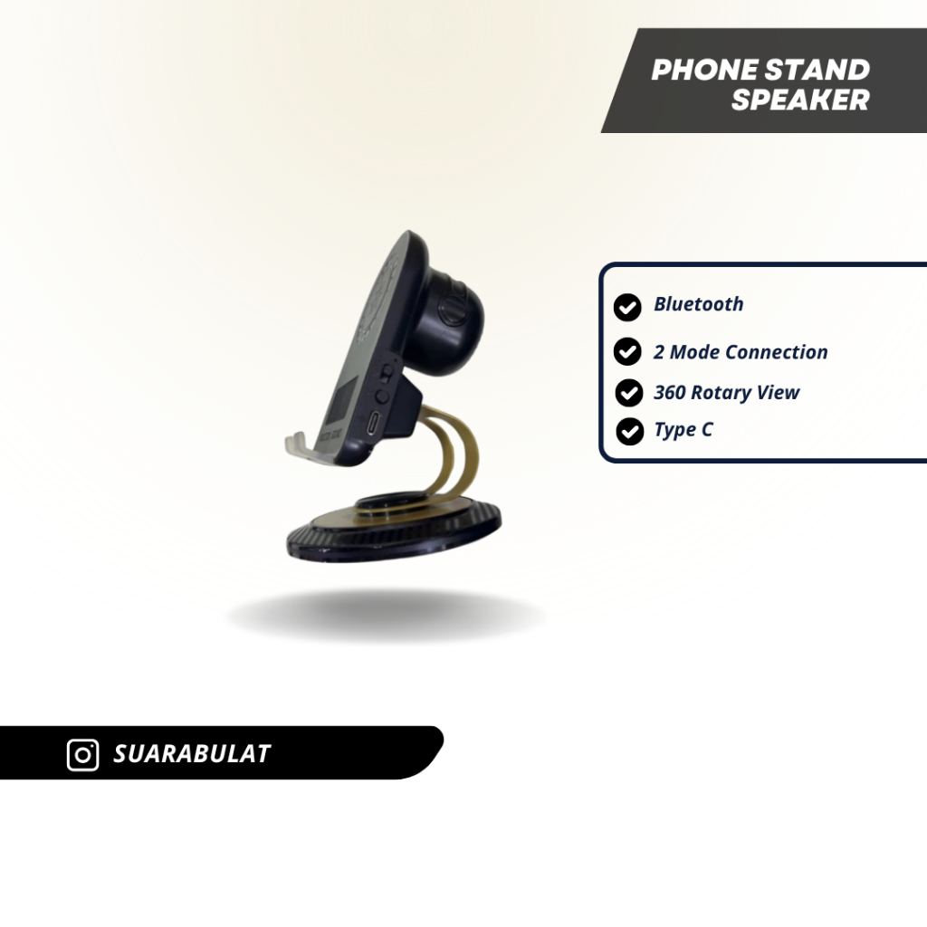 Phone Stand Standing Pembesar Suara Dudukan Holder Putar 360 HP Tablet Wireless Charger Speaker Sens