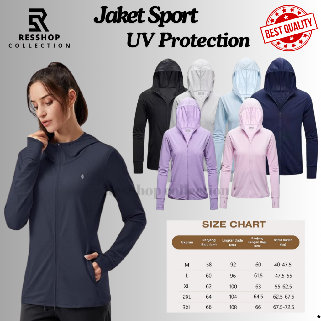 Jaket Anti UV Olahraga Wanita Jaket Running Jaket Sport Fitness GYM Wanita Jaket Sport Airsm Wanita