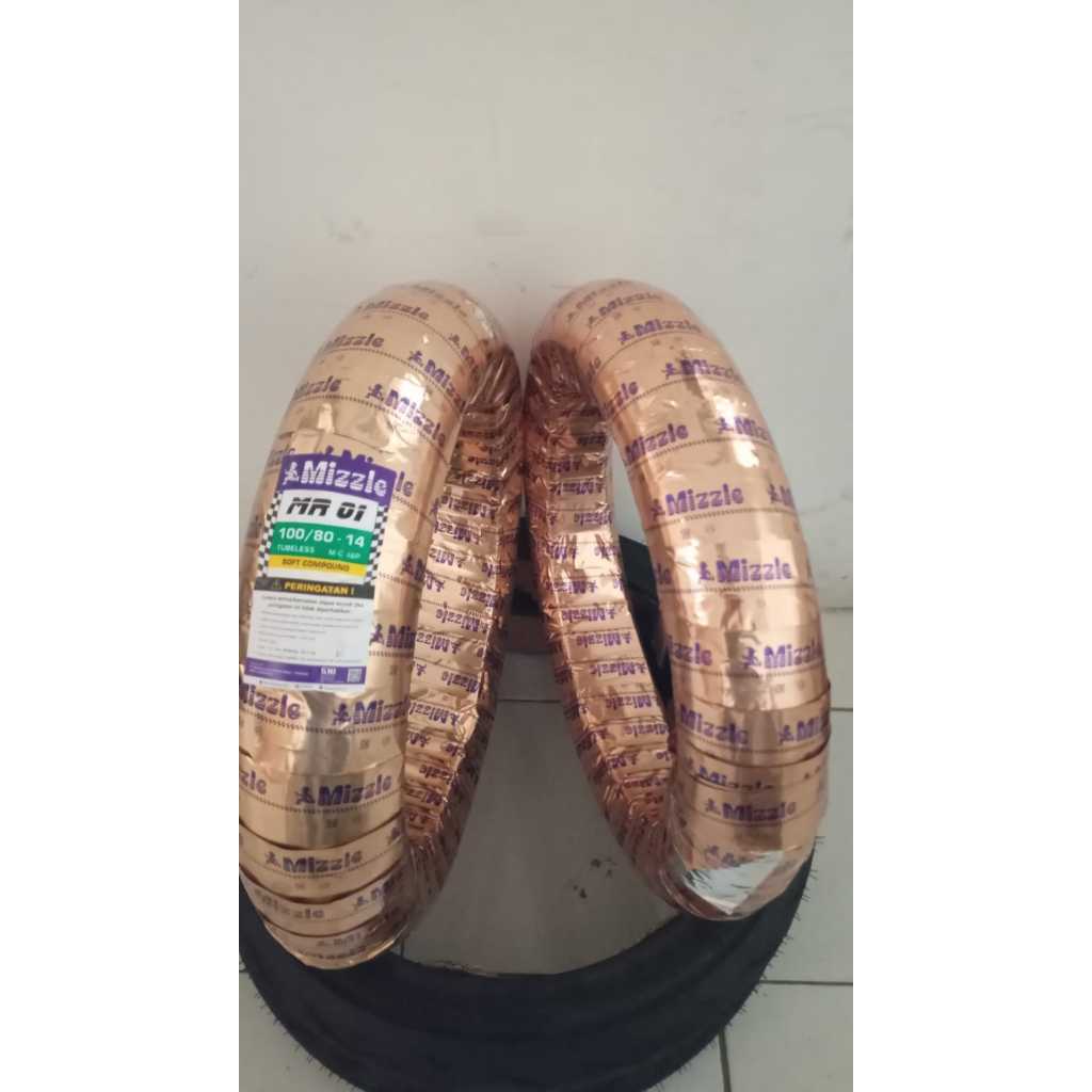 BAN MOTOR MATIC RING 14 // MIZZLE MR01 SEPAKET (RACE COMPOUND) TUBELESS BAN MOTOR MIO, BEAT, VARIO