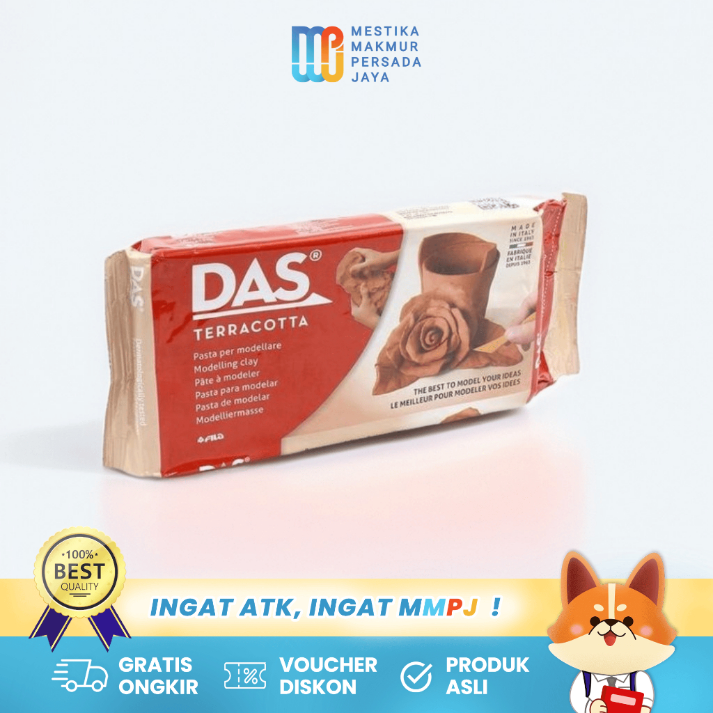 Das Clay Tanah Liat Coklat / Terracotta untuk Kerajinan Prakarya 387100/387600
