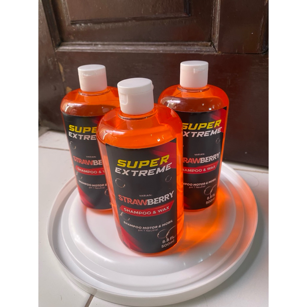 Shampo dan wax strawberry 500ml FREE spon busa
