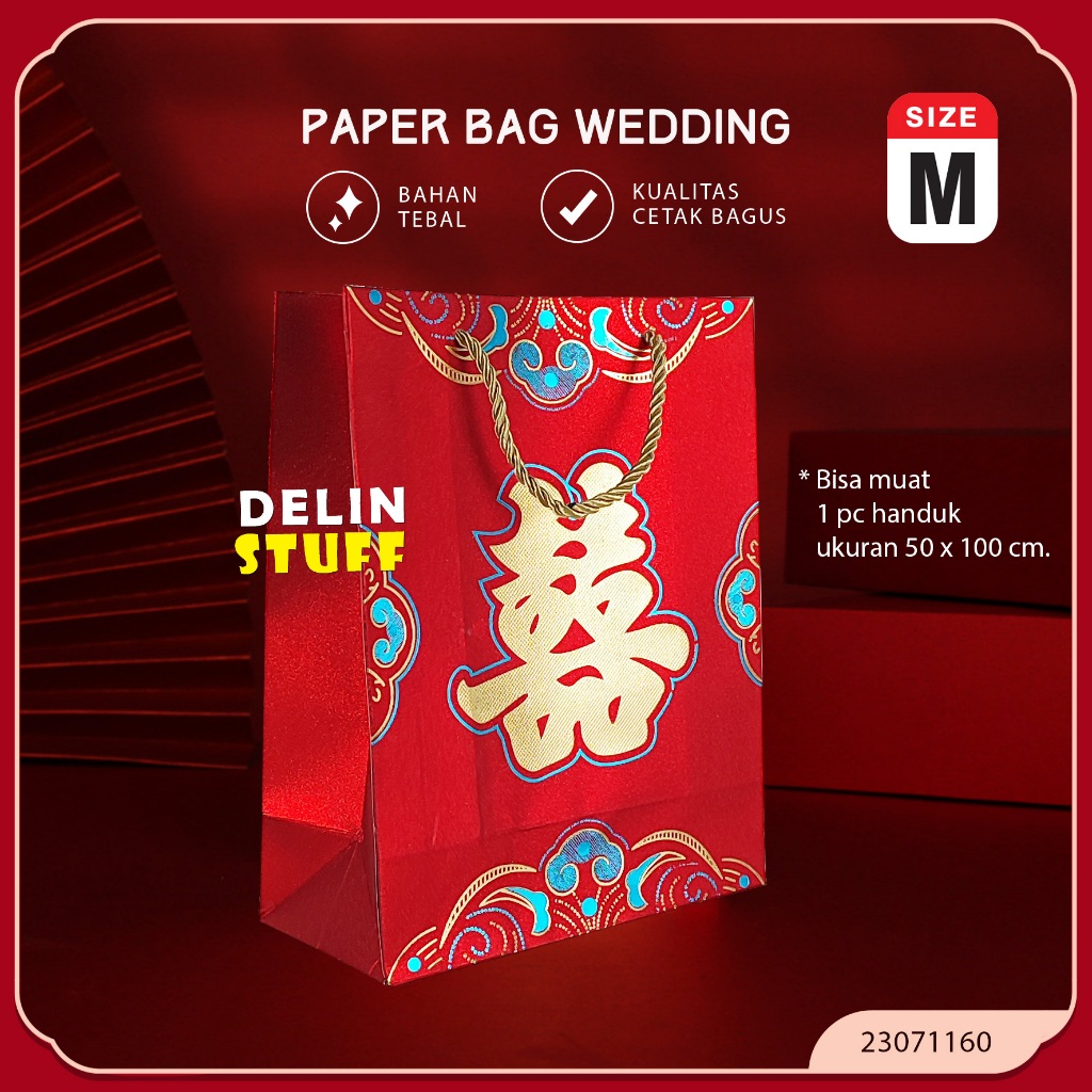 

Paper Bag Wedding Size M Kotak Souvenir Pernikahan Paperbag Wedding Teapai Phangteh (23071160)