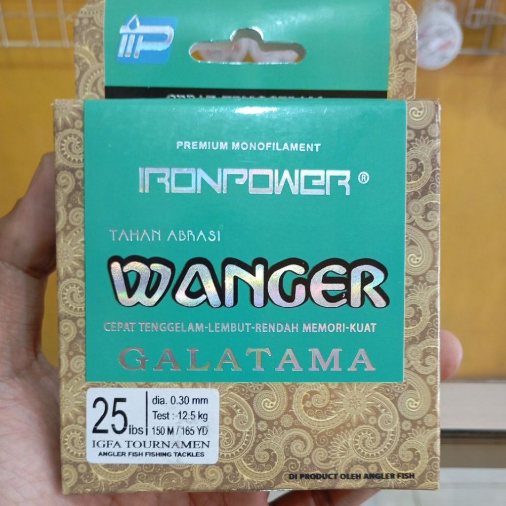 senar premium monofilament iron power wanger galatama