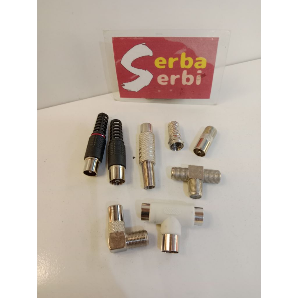 *JACK TV*Sambungan kepala konektor kabel antena jack tv