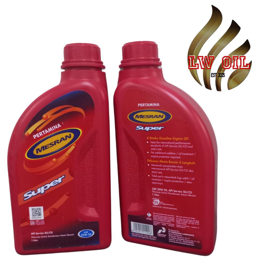 Oli mesin Mesran Super 20w-50 oli mesin motor 4tak