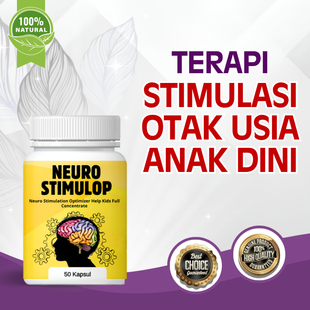 Suplemen Otak Daya Ingat Anak NEURO STIMULOP Solusi Tingkatkan Fokus Konsentrasi Belajar Menghafal A