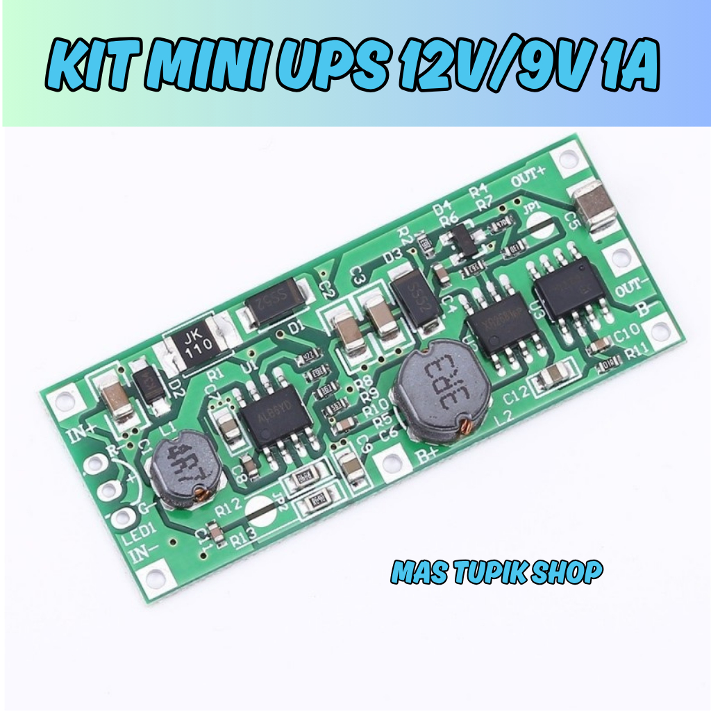 Modul Mini UPS DC 5-12V Output DC 9V atau 12V