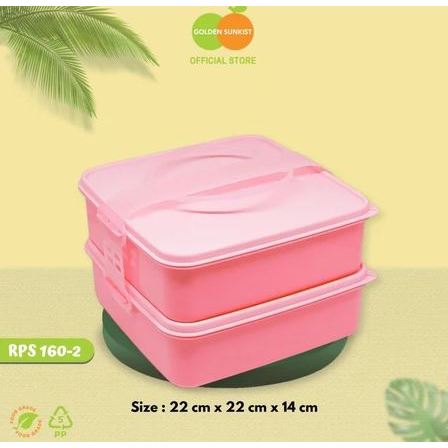 RANTANG PIKNIK SUSUN 2 GOLDEN LEMON (RPS 160-2) #GSO