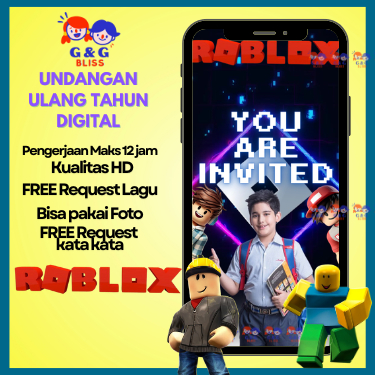 Undangan Digital Ulang Tahun Anak Laki laki Undangan Video ultah - ROBLOX