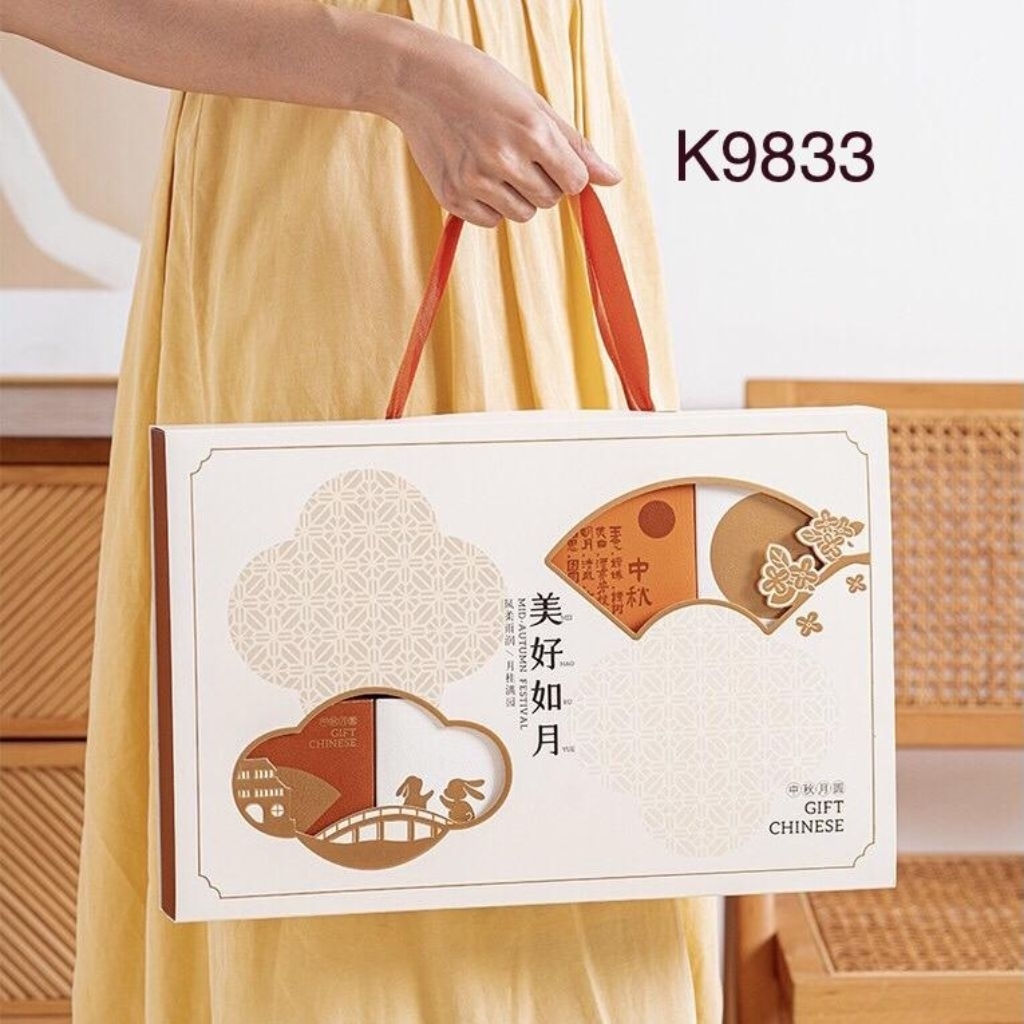 

CHINESE RABBIT - Kotak mooncake 100gr isi 8 mini box packaging mid autumn dus kue bulan 125gr