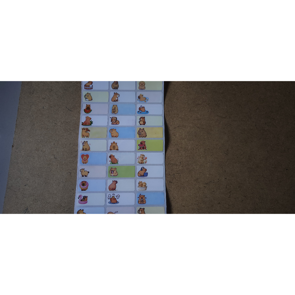 

Capybara Label nama sticker label name waterproof