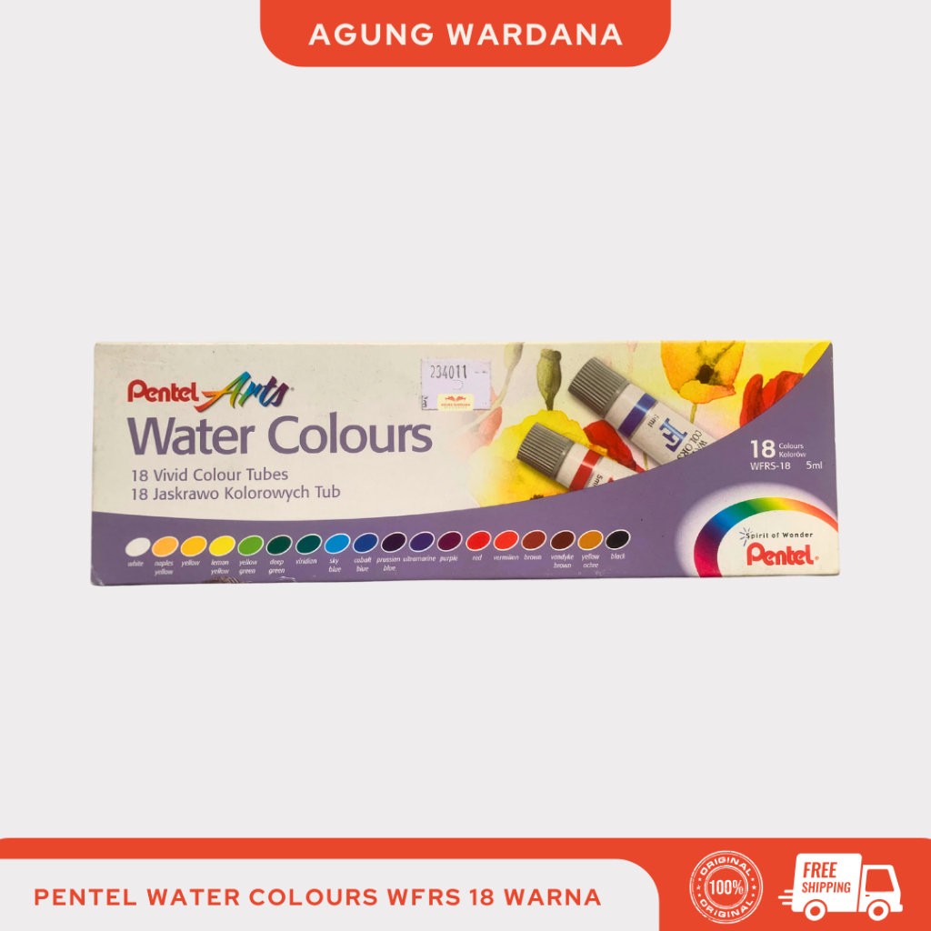 

CAT AIR PENTEL WATER COLOURS WFRS 18 WARNA
