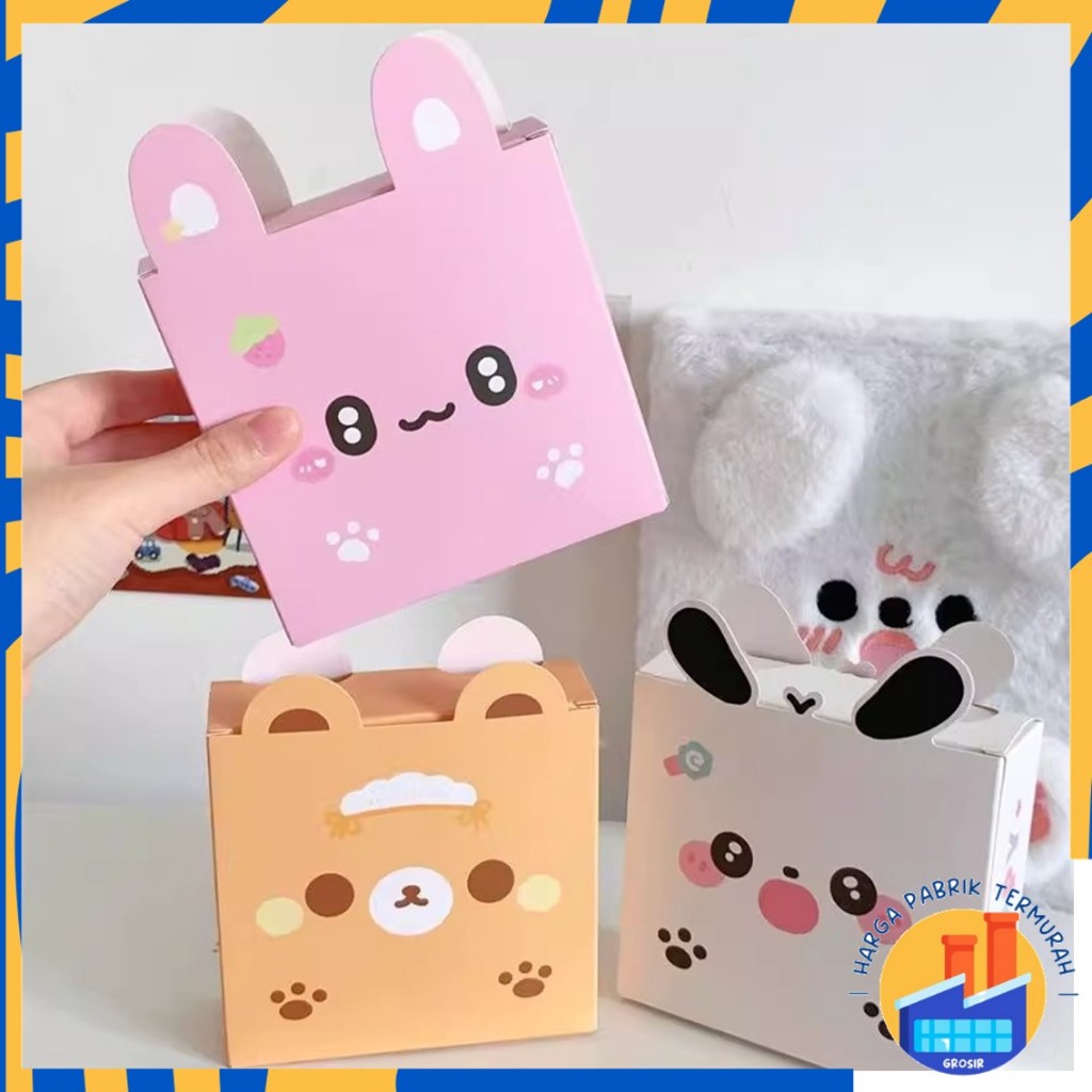 

HPT Goodie Box Hampers Gift Cute Animal Series Paper Box Ultah Kids Dus hadiah Snack Permen Kue karakter kartun lucu Tas Box Bingkisan Ulang tahun