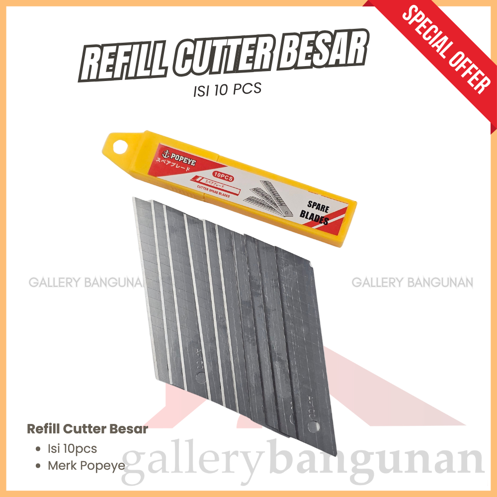

Reffil Cutter Besar Isi Pisau Isi 10pcs Kater Refil Cuter