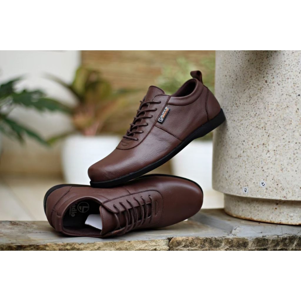 Sepatu Kasual Pria Kulit Sapi Asli Sepatu Gladio bareto Pantofel Pansus Formal