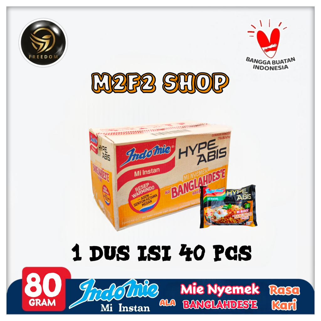 

Indomie Mie Instant Nyemek Hype Abis Ala Banglahdes's Rasa Kari | Bag - 80 gr (Kemasan Karton)