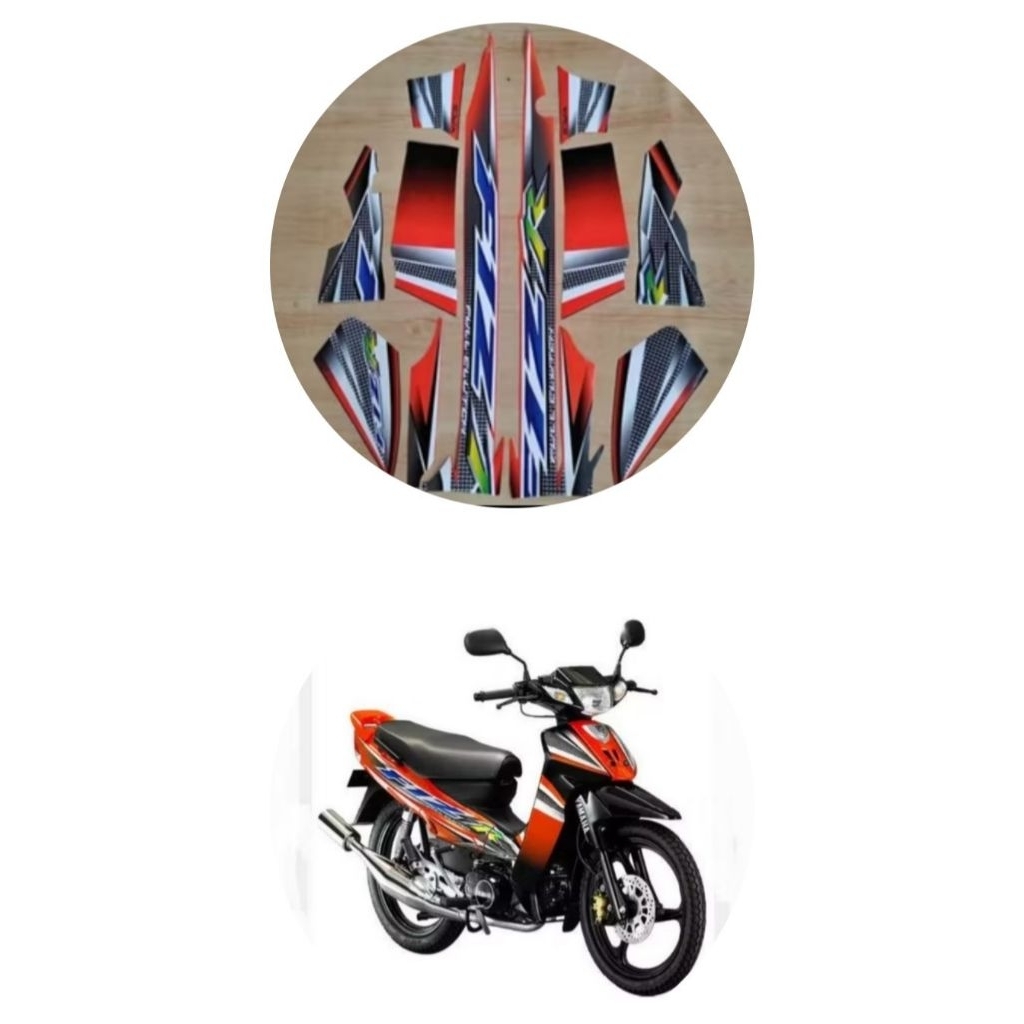 stiker fizr striping standar fizr hitam orange 2004